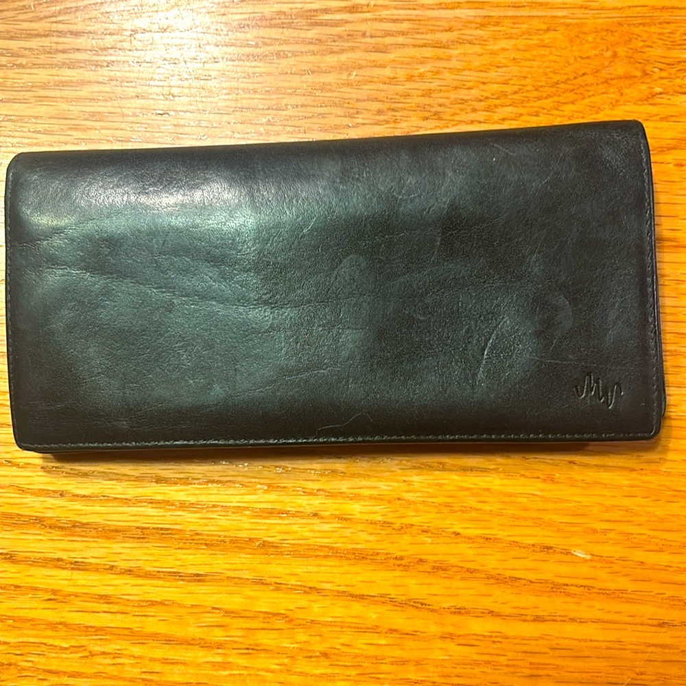 MONSAC Black leather wallet, gently used